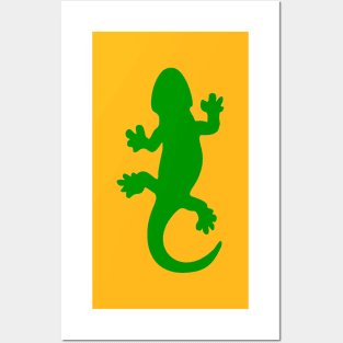 Green Lizard Posters and Art